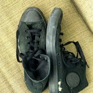 UNISEX Black converse high tops